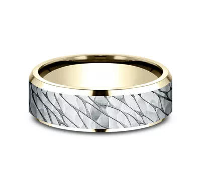 Canyon Finish Beveled Edge Comfort-Fit Band (7mm)