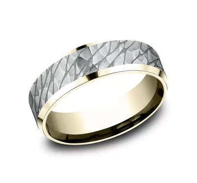 Canyon Finish Beveled Edge Comfort-Fit Band (7mm)