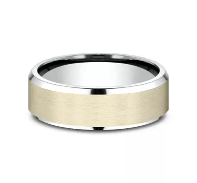 Satin Finish Beveled Edge Comfort Fit Band (7mm)
