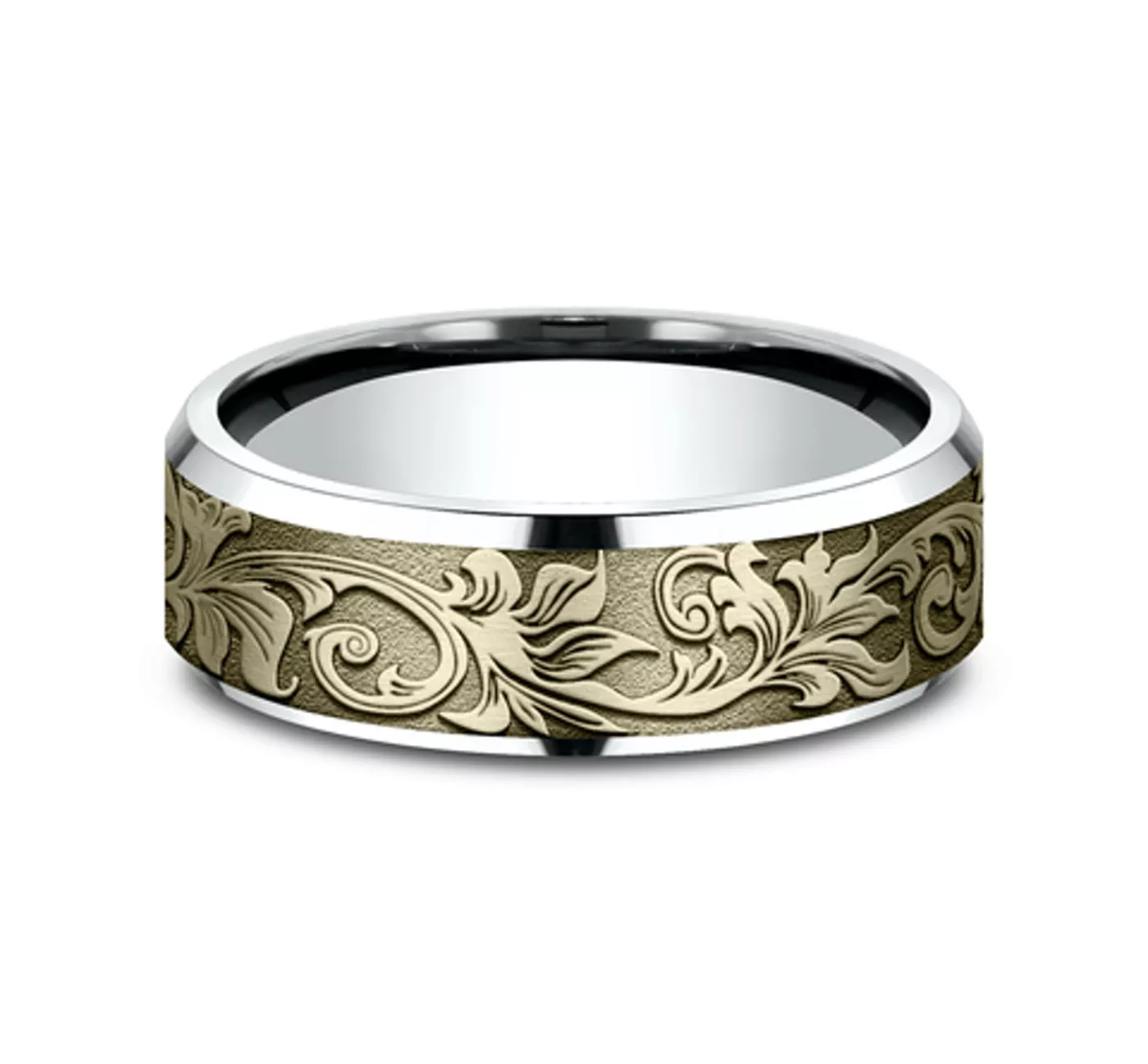 Voyager Finish Beveled Edge Comfort-Fit Band (7mm)