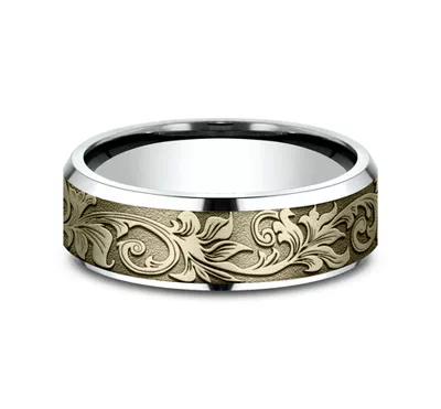 Voyager Finish Beveled Edge Comfort-Fit Band (7mm)