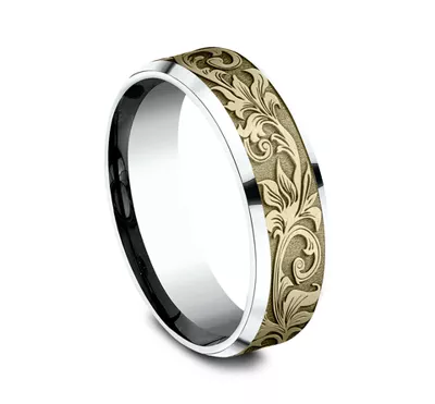 Voyager Finish Beveled Edge Comfort-Fit Band (7mm)