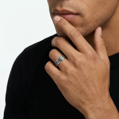 Celtic Love Knot Beveled Edge Comfort Fit Band (7mm)