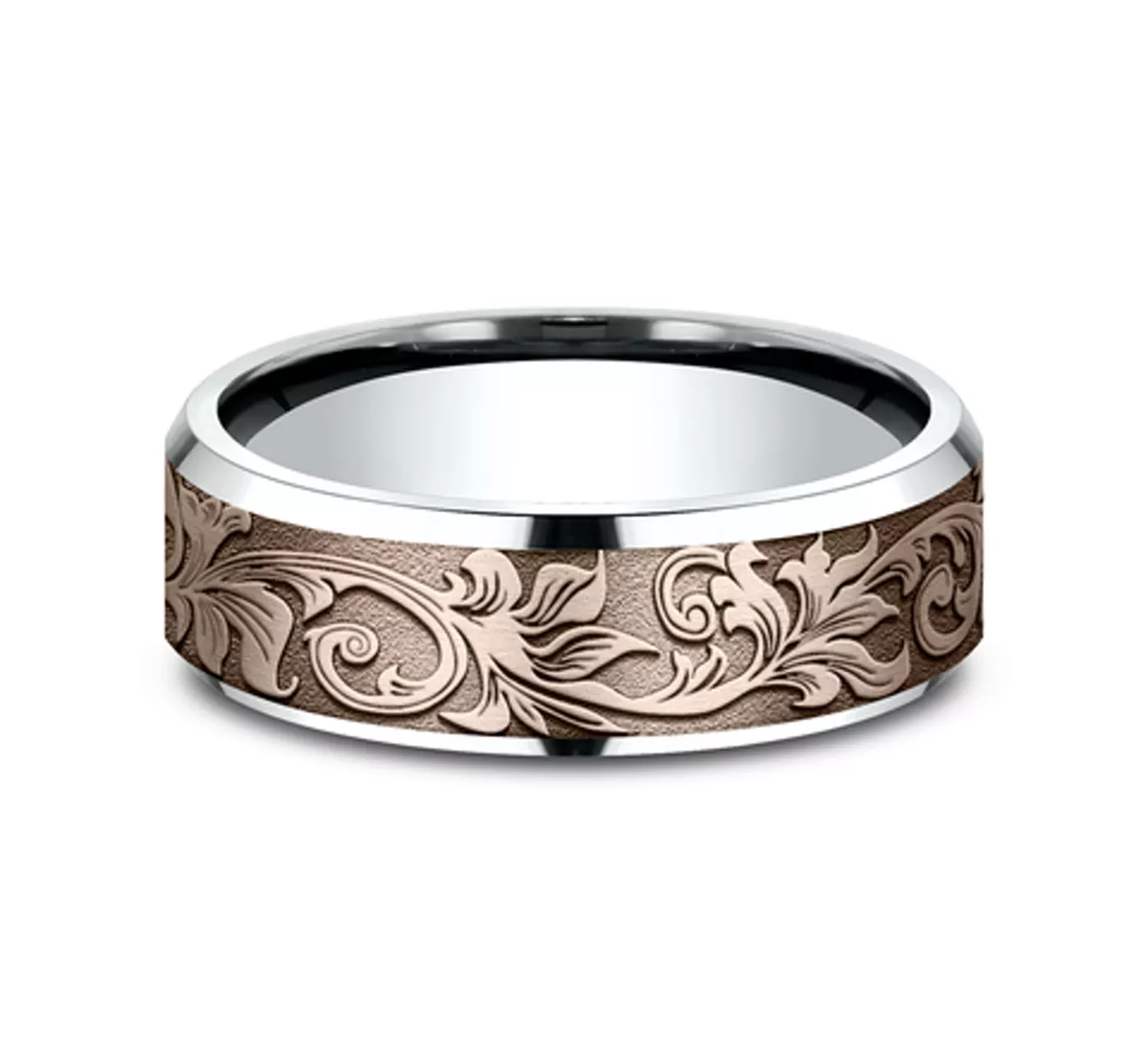 Voyager Finish Beveled Edge Comfort-Fit Band (7mm)