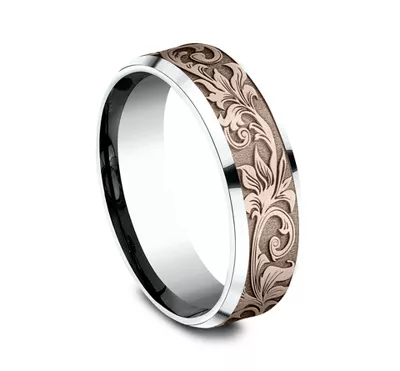 Voyager Finish Beveled Edge Comfort-Fit Band (7mm)