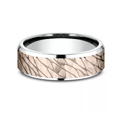 Canyon Finish Beveled Edge Comfort-Fit Band (7mm)