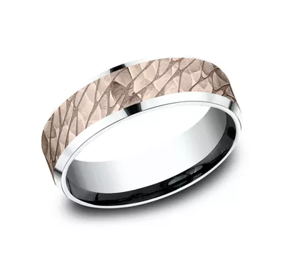 Canyon Finish Beveled Edge Comfort-Fit Band (7mm)