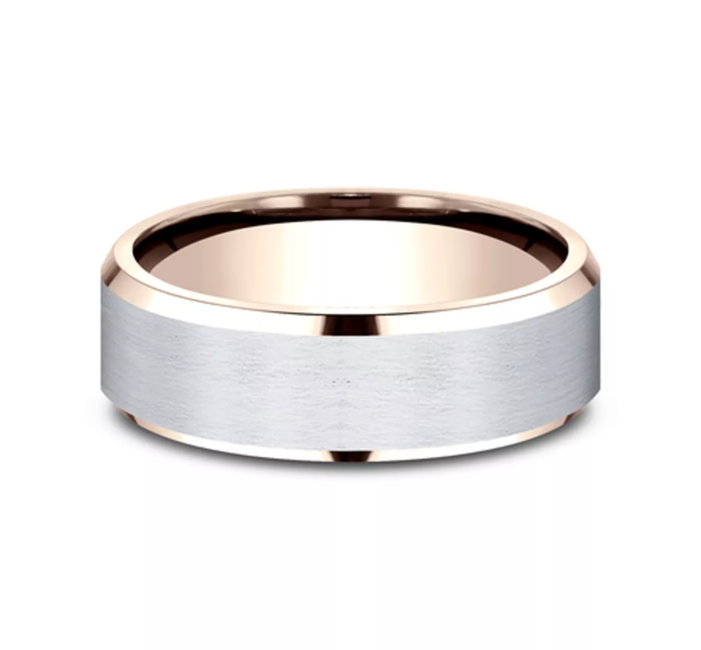 Satin Finish Beveled Edge Comfort Fit Band (7mm)