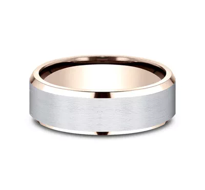 Satin Finish Beveled Edge Comfort Fit Band (7mm)