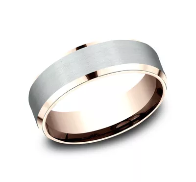 Satin Finish Beveled Edge Comfort Fit Band (7mm)