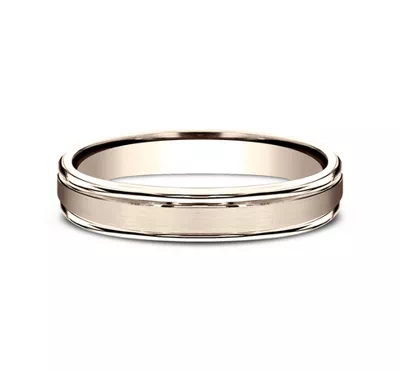 Satin Center Polished Edge Comfort-Fit Band (4.5mm)