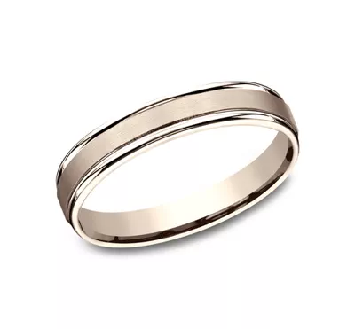 Satin Center Polished Edge Comfort-Fit Band (4.5mm)