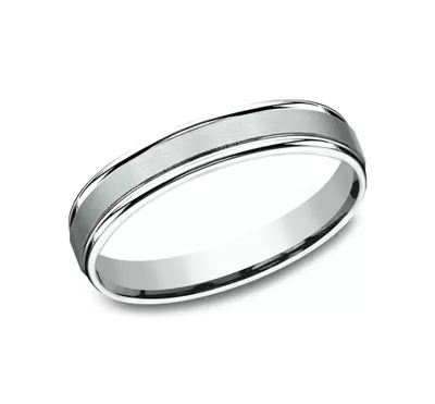 Satin Center Polished Edge Comfort-Fit Band (4.5mm)
