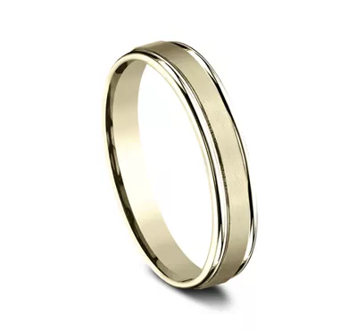 Satin Center Polished Edge Comfort-Fit Band (4.5mm)