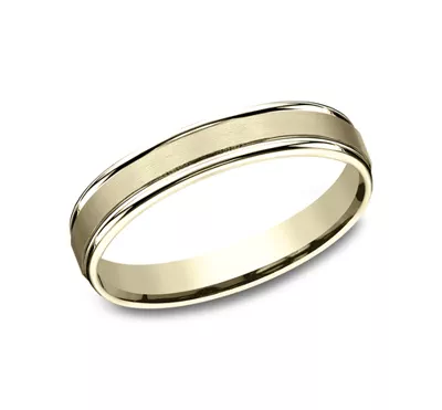 Satin Center Polished Edge Comfort-Fit Band (4.5mm)
