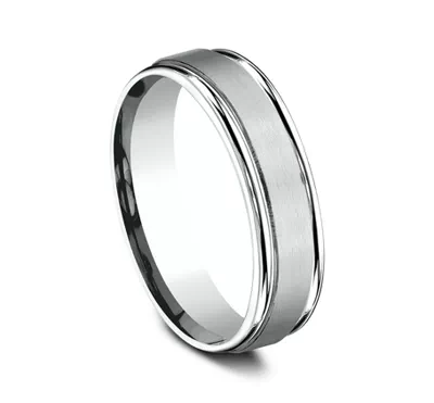 Satin Center Polished Edge Comfort-Fit Band (6mm)