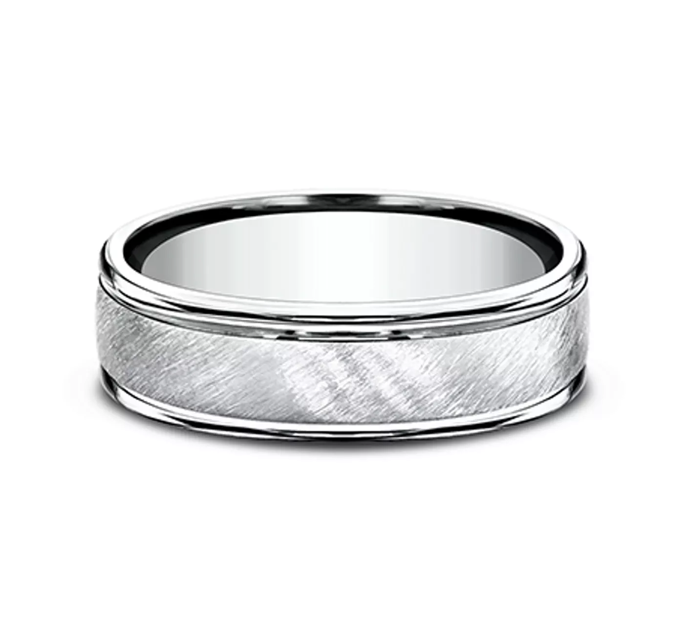 Cross Satin Round Edge Comfort-Fit Band (6mm)
