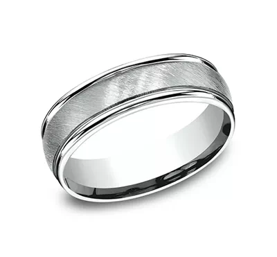 Cross Satin Round Edge Comfort-Fit Band (6mm)