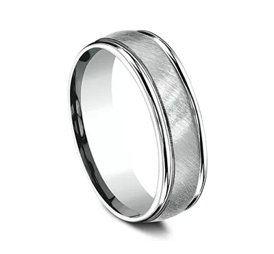 Cross Satin Round Edge Comfort-Fit Band (6mm)