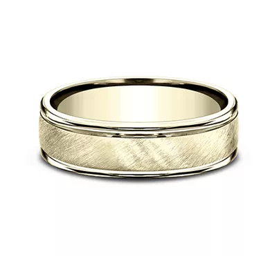 Cross Satin Round Edge Comfort-Fit Band (6mm)
