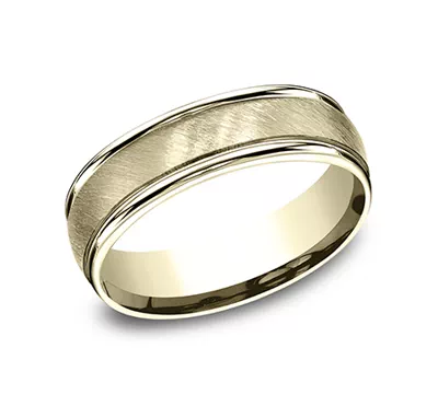 Cross Satin Round Edge Comfort-Fit Band (6mm)