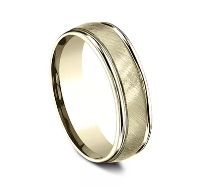 Cross Satin Round Edge Comfort-Fit Band (6mm)