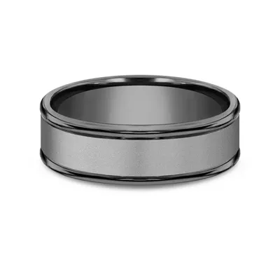 Sandblasted Tantalum Comfort-Fit Band (7mm)