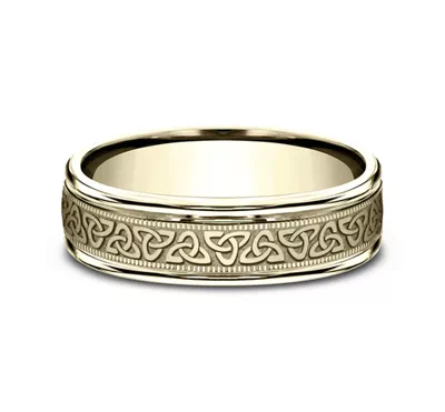Celtic Triangle Knot Comfort-Fit Band (6mm)