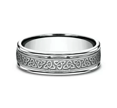 Celtic Triangle Knot Comfort-Fit Band (6mm)