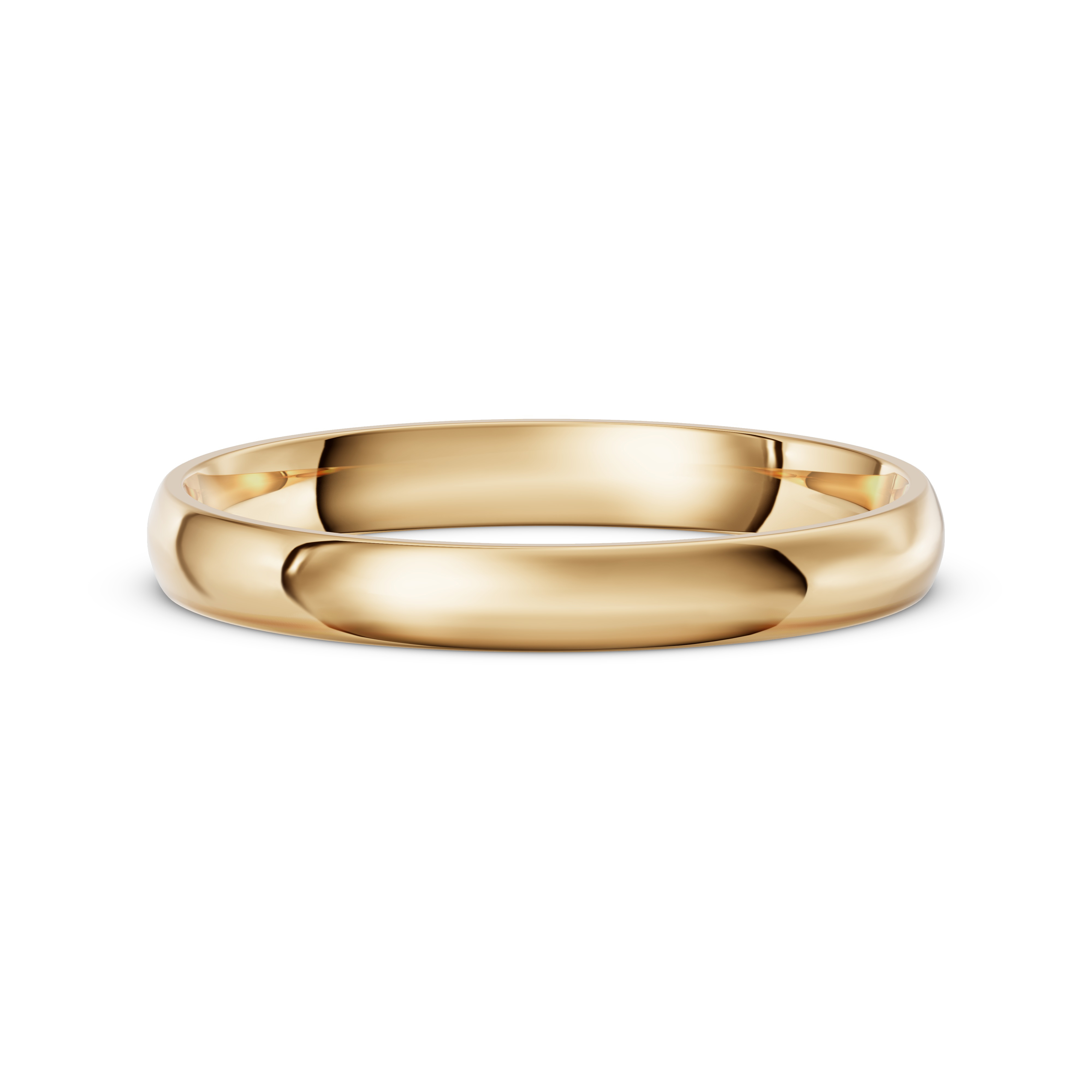 Low Dome Comfort-Fit Polished Band (3mm)