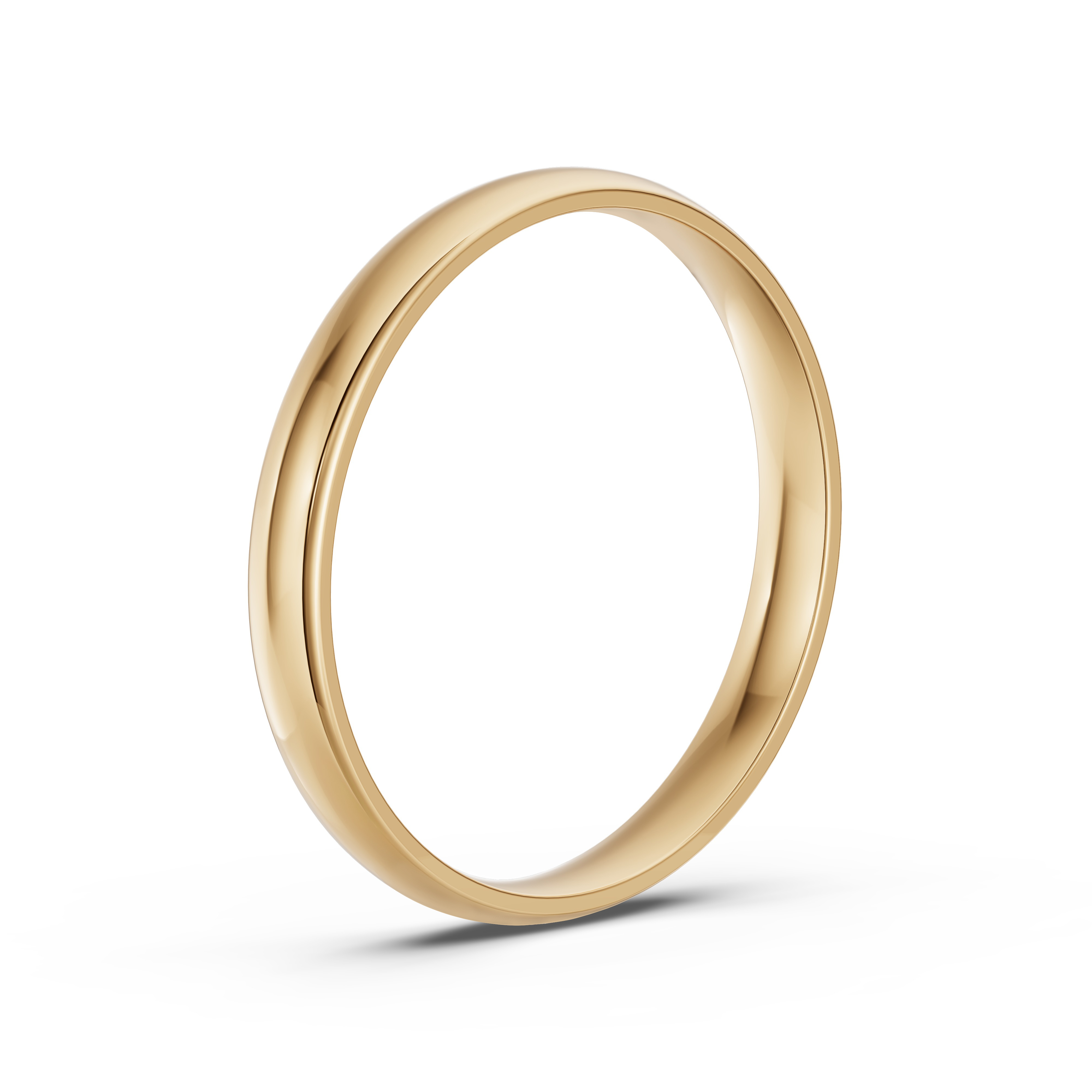Low Dome Comfort-Fit Polished Band (3mm)