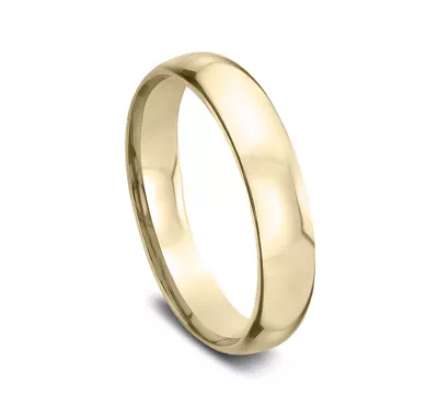 Low Dome Comfort-Fit Polished Band (4mm)
