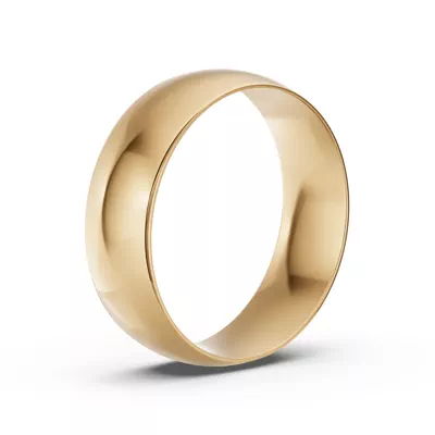 Low Dome Comfort-Fit Polished Band (7mm)