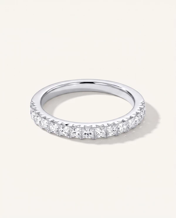 Women’s Wedding Ring Princess-Cut French Pavé Lab Diamond Band (1.00 ct. tw.)