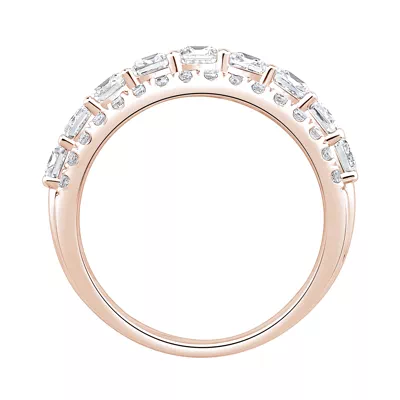 Vivant Emerald-Cut Trio Lab Diamond Band