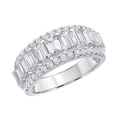 Vivant Emerald-Cut Trio Lab Diamond Band