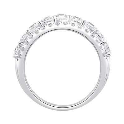 Vivant Emerald-Cut Trio Lab Diamond Band