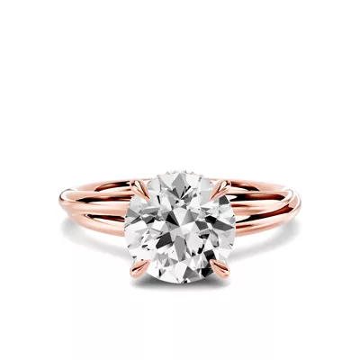 Avalon Crossover Hidden Halo Engagement Ring