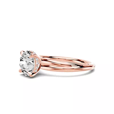 Avalon Crossover Hidden Halo Engagement Ring