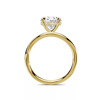 Avalon Crossover Hidden Halo Engagement Ring