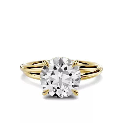 Avalon Crossover Hidden Halo Engagement Ring