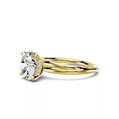 Avalon Crossover Hidden Halo Engagement Ring