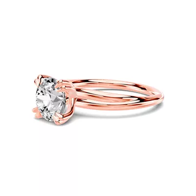 Avalon Crossover Double Prong Solitaire Engagement Ring