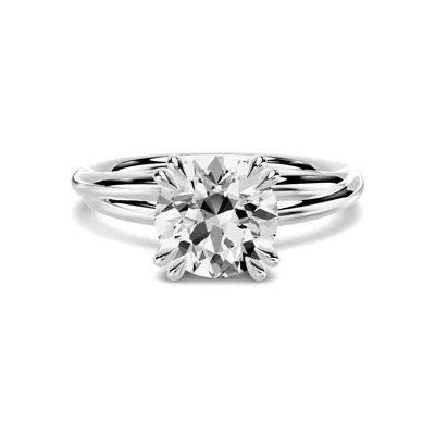 Avalon Crossover Double Prong Solitaire Engagement Ring