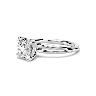 Avalon Crossover Double Prong Solitaire Engagement Ring