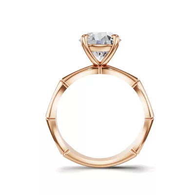 Bamboo Solitaire Engagement Ring