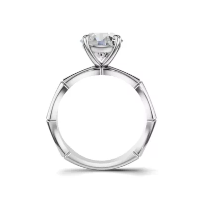 Bamboo Solitaire Engagement Ring