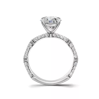 Bamboo Lab Diamond Pavé Engagement Ring