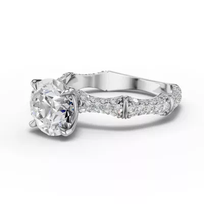 Bamboo Lab Diamond Pavé Engagement Ring