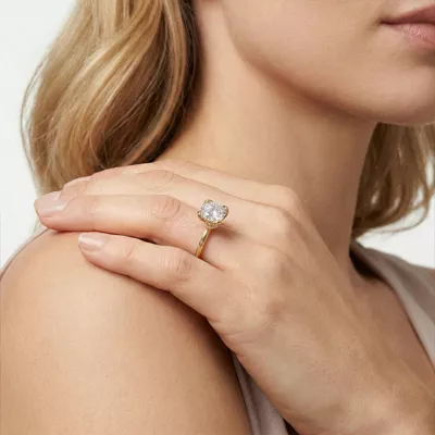 Elaris Tulip Diamond Collar Engagement Ring